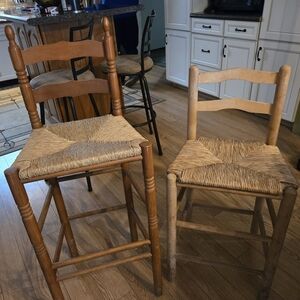 Hobby Lobby Wooden Ladder Back Chairs with Woven Seats